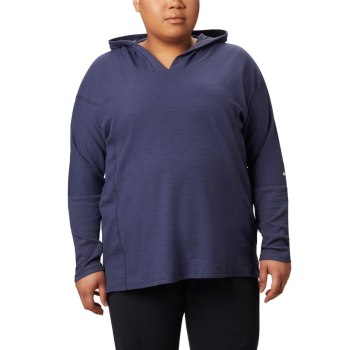 Columbia Longer Days Plus Size, Sudaderas Con Capucha Azul Marino Para Mujer | 630758-URT